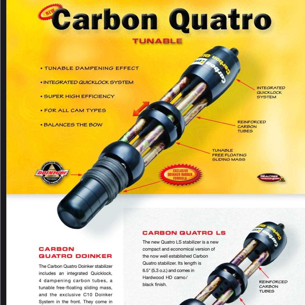 8.5 Carbon Impact Quatro Doinker Tunable Stabilizer - Quick Disconnect